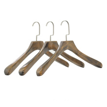 High quality hot sale custom luxury brand wide shoulder wooden coat hanger for suit